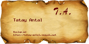 Tatay Antal névjegykártya